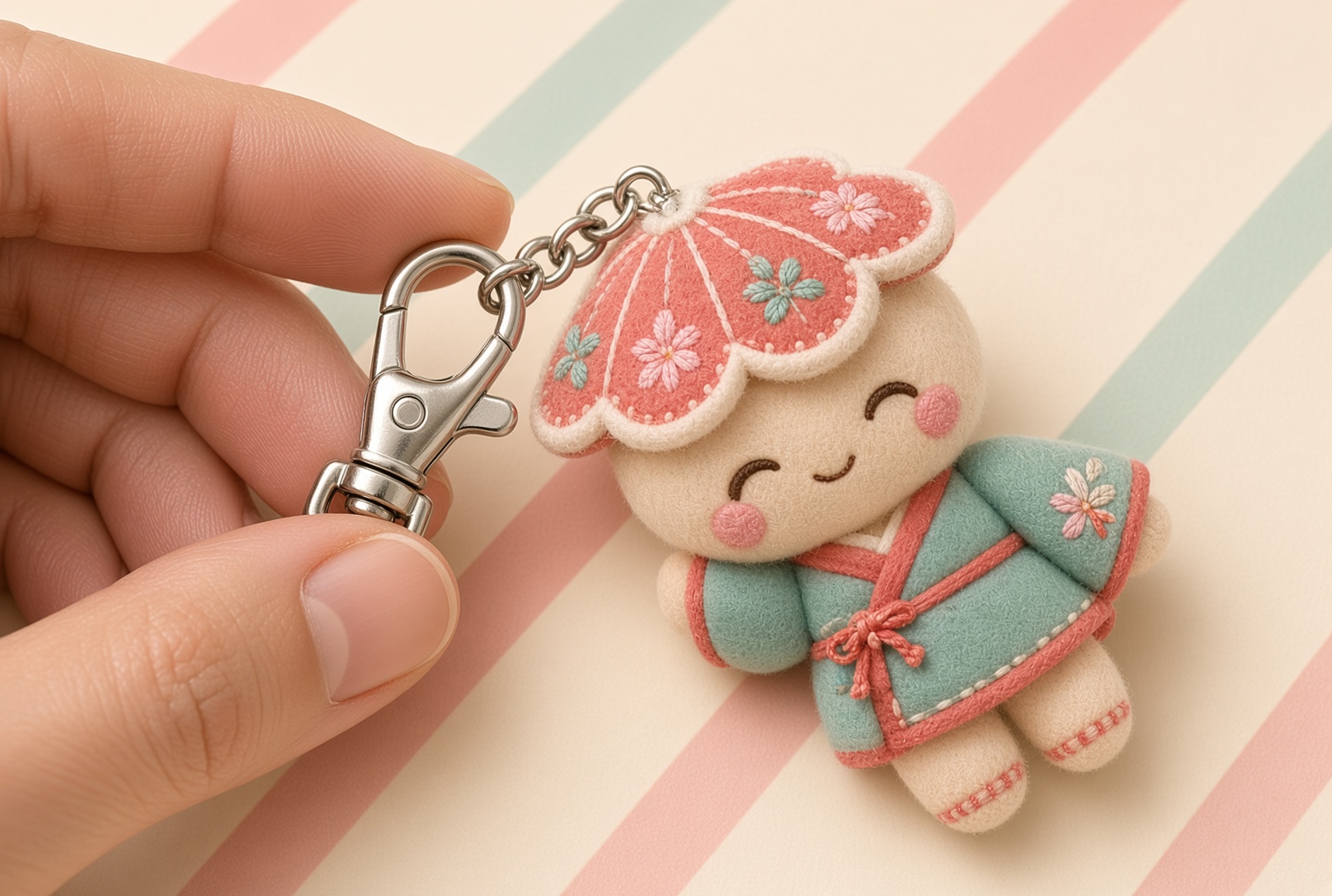 8cmのぬいぐるみキーホルダー（モック）